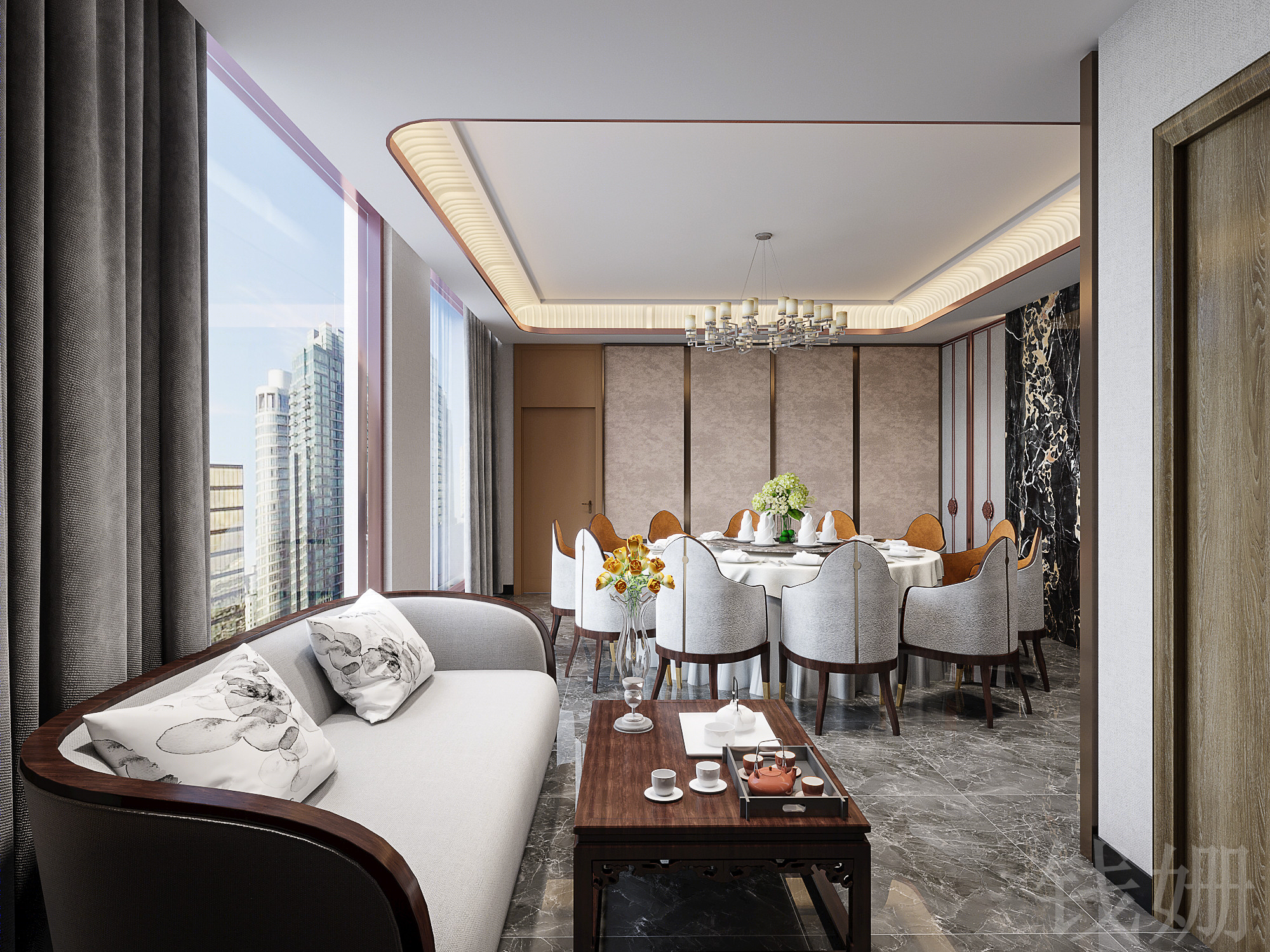 新中式海鲜酒楼设计-7