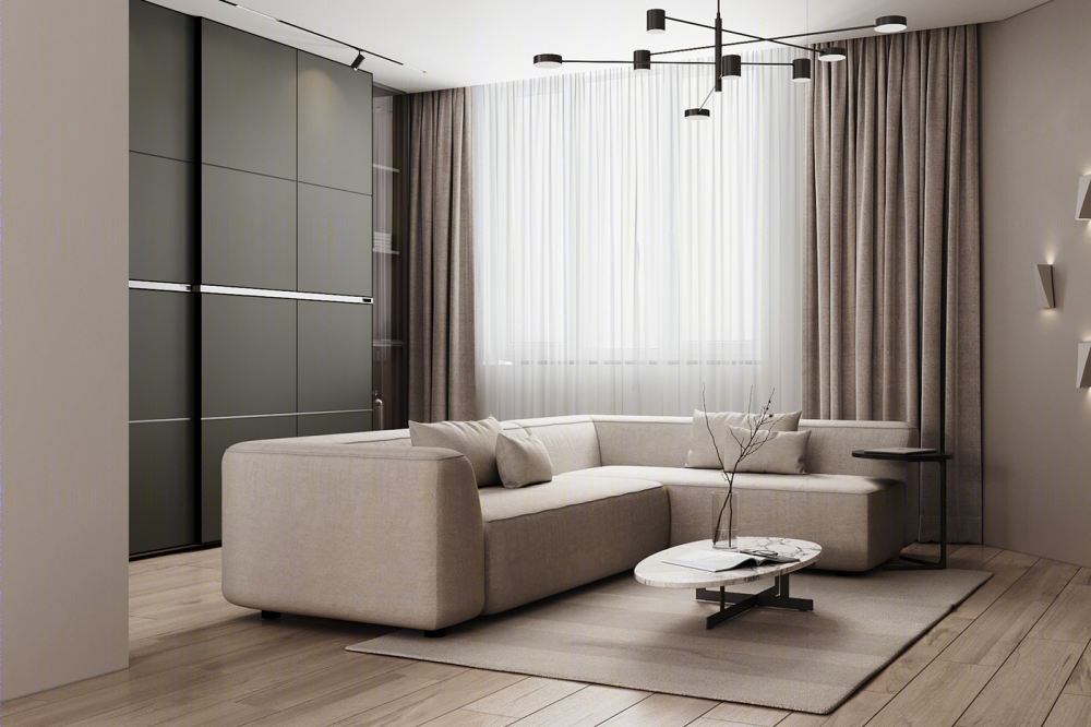 乌克兰极简公寓设计丨Nykonets Alina-15