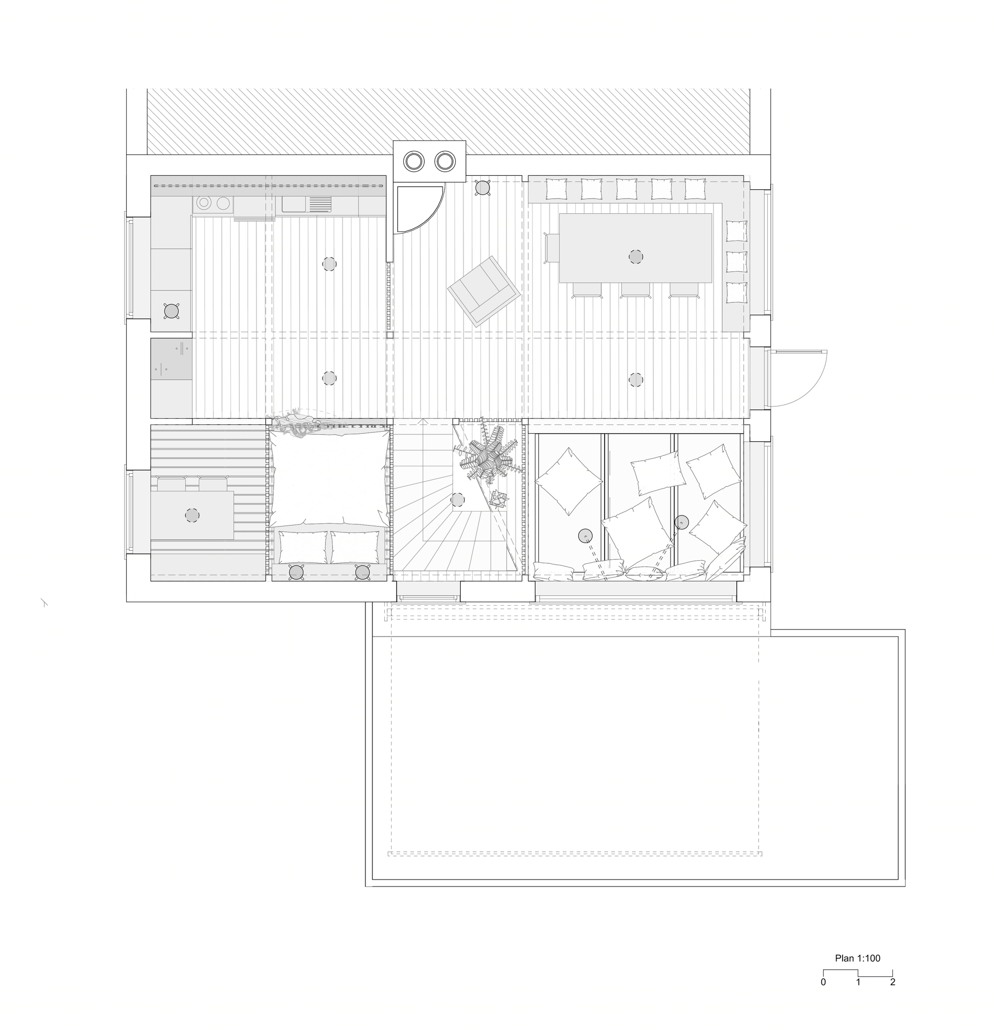 Austigard Arkitektur丨公寓丨Wood Slat Shotgun House-2