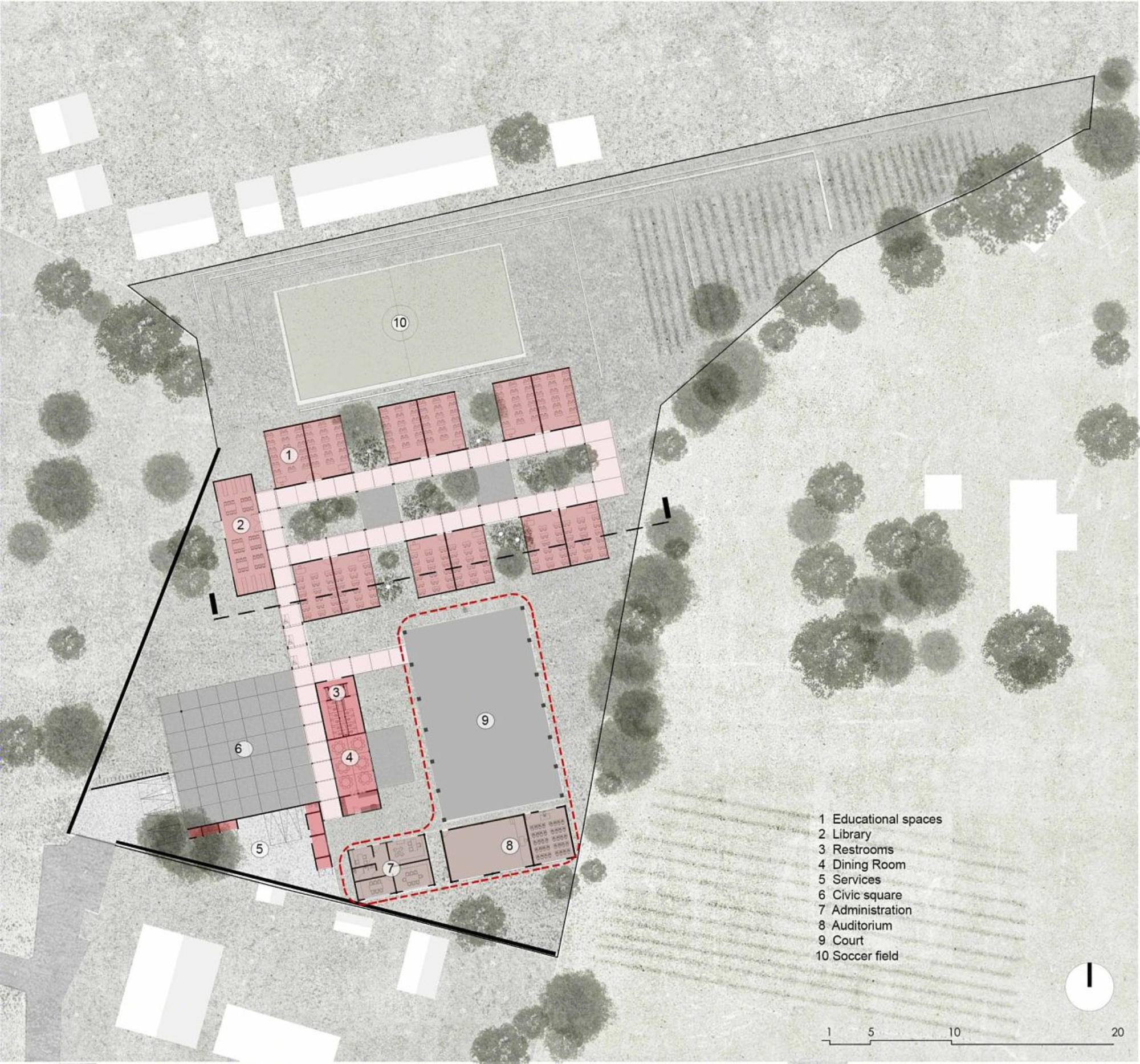 模块化设计助力灾后重建,温暖明亮乡村小学-16