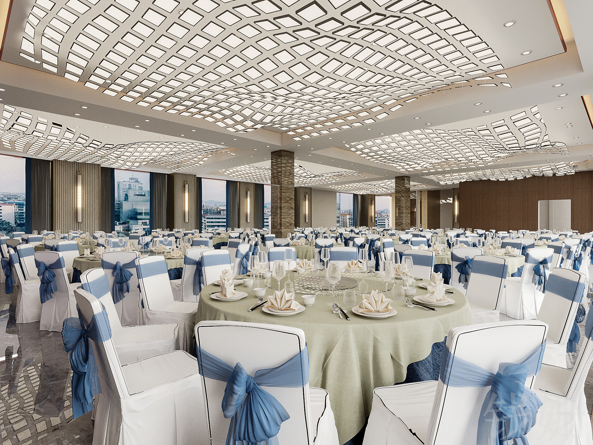 新中式海鲜酒楼设计-12