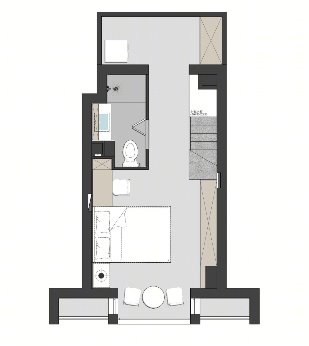 21㎡挑高公寓改造丨吾索设计-28