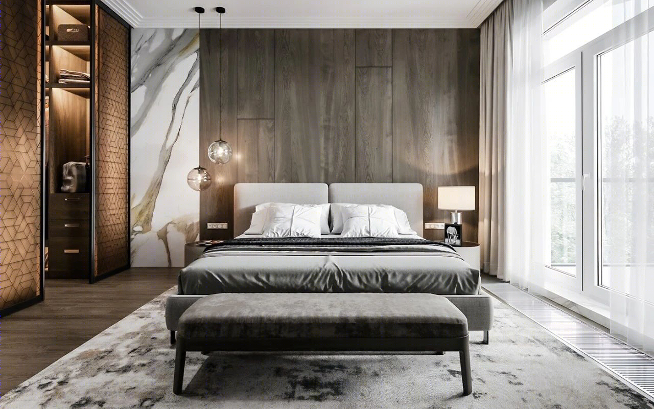 Igor Glushan 打造 104㎡轻奢美宅，温暖原木色调营造惬意空间-28