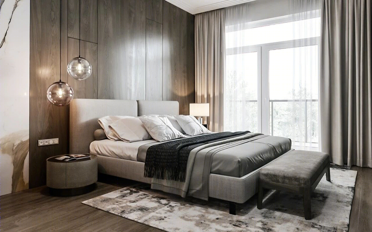 Igor Glushan 打造 104㎡轻奢美宅，温暖原木色调营造惬意空间-29