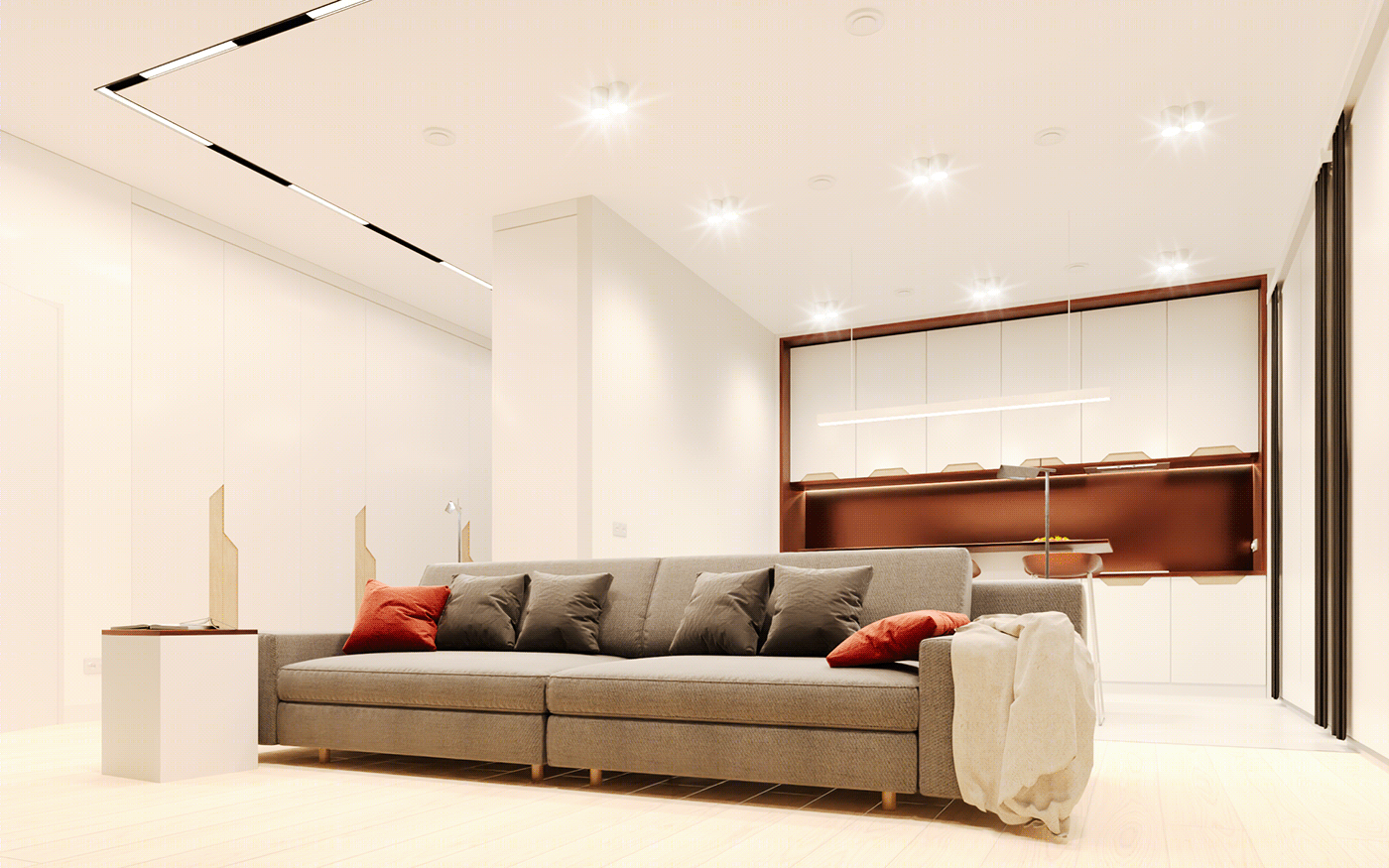 The concept of interior of a small apartment.-7