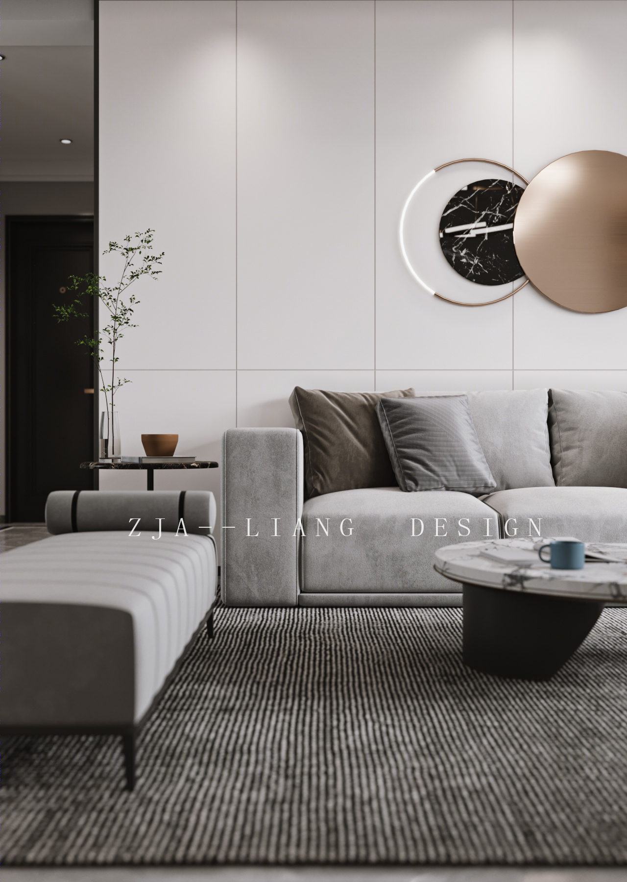 深圳观澜华盛观荟名庭 150㎡现代轻奢极简风格设计-9