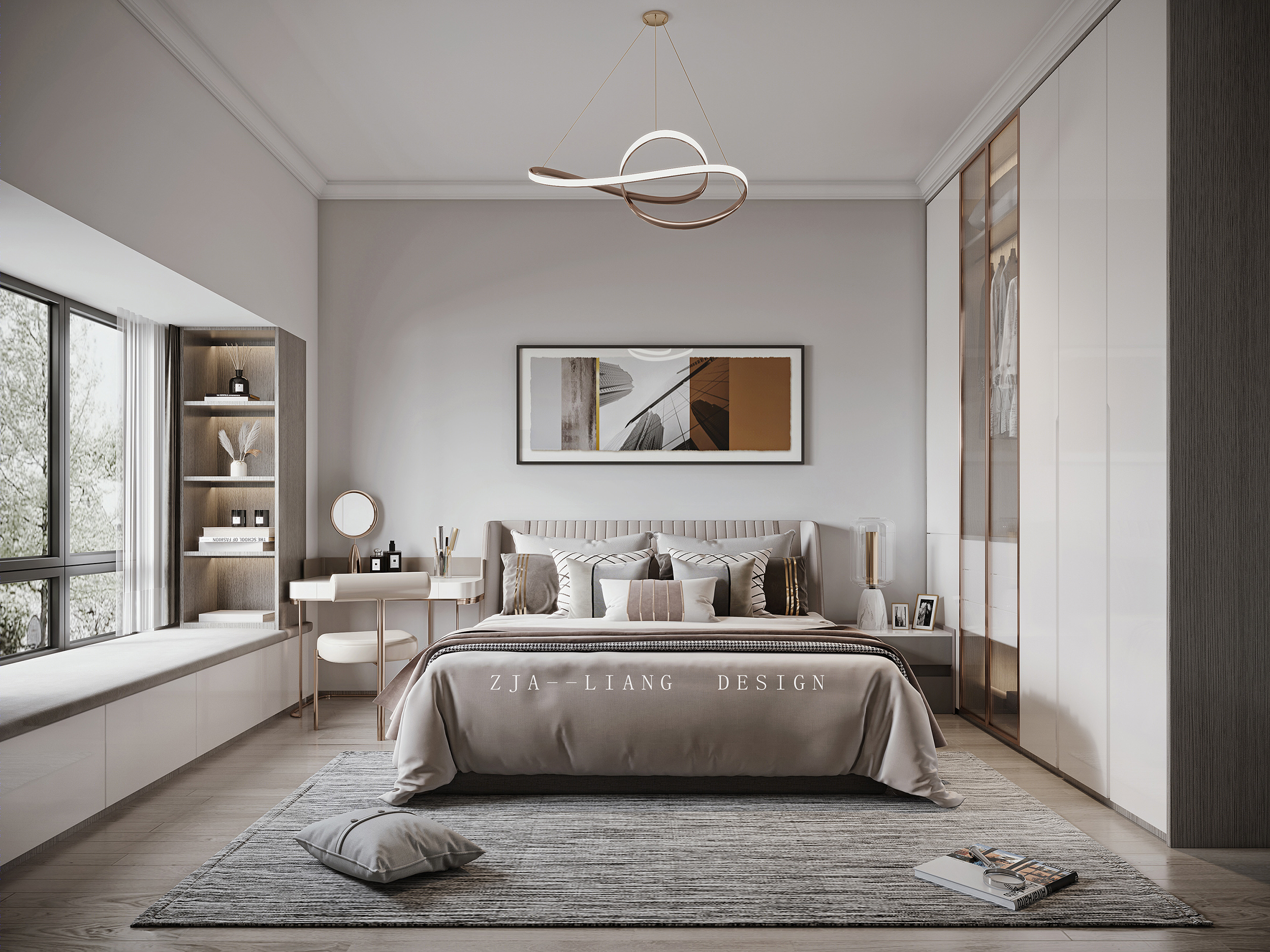 深圳观澜华盛观荟名庭 150㎡现代轻奢极简风格设计-14