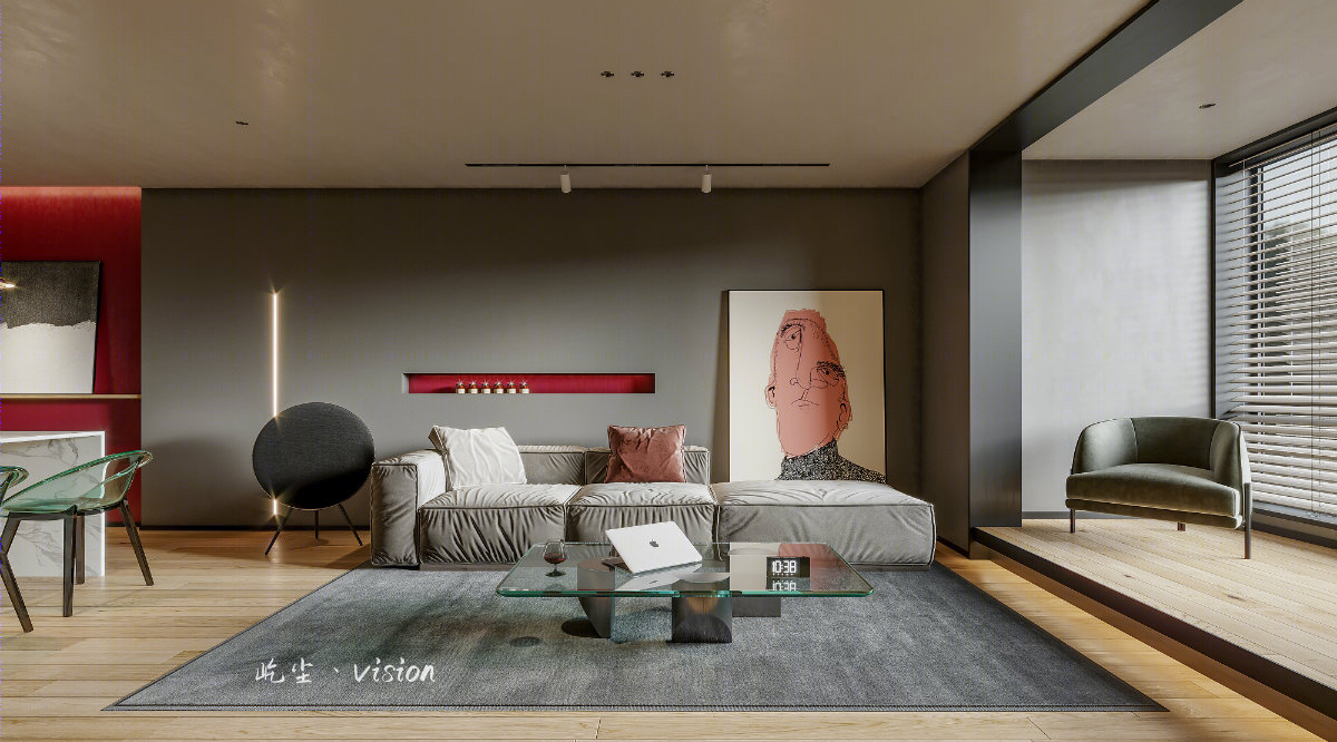 现代简约深色小平层设计 | 空间利用与美学融合-3