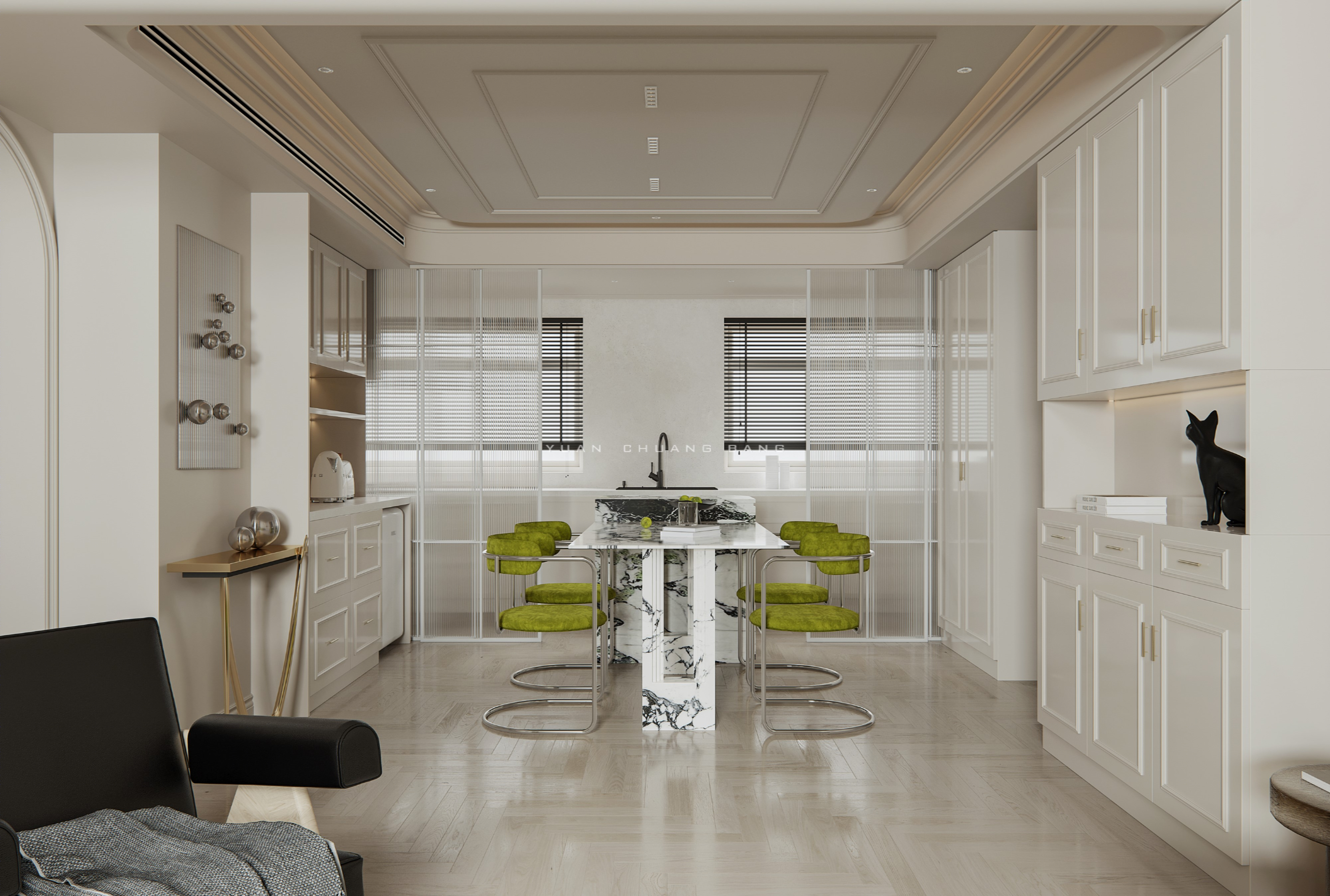 精致法式轻奢风·巴黎公寓设计-9