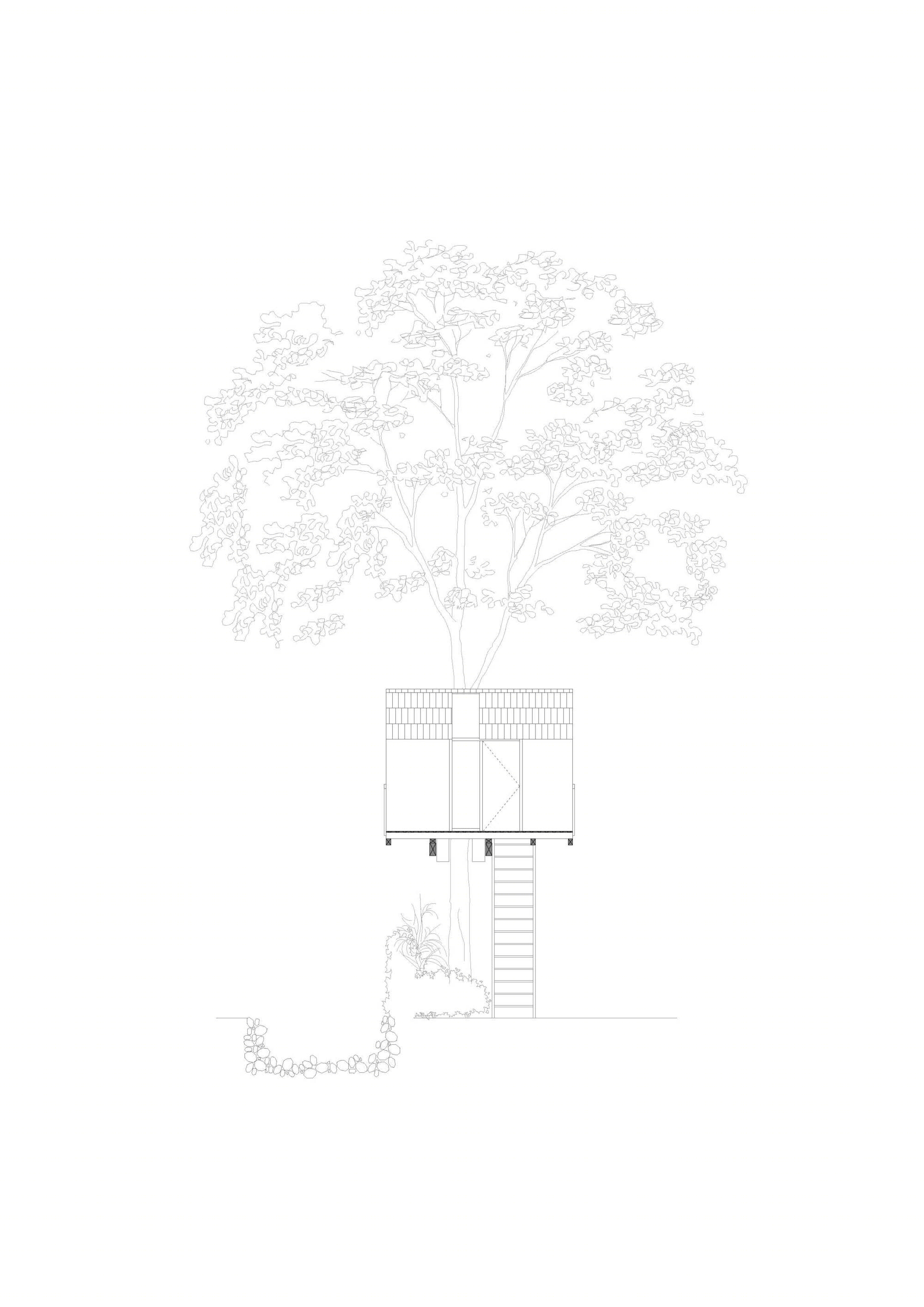 祖父为孙子们设计的自然树屋-23