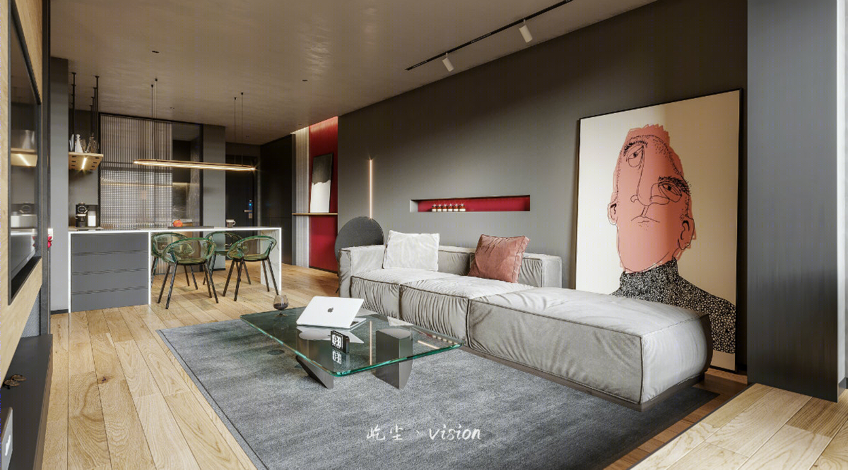 现代简约深色小平层设计 | 空间利用与美学融合-4