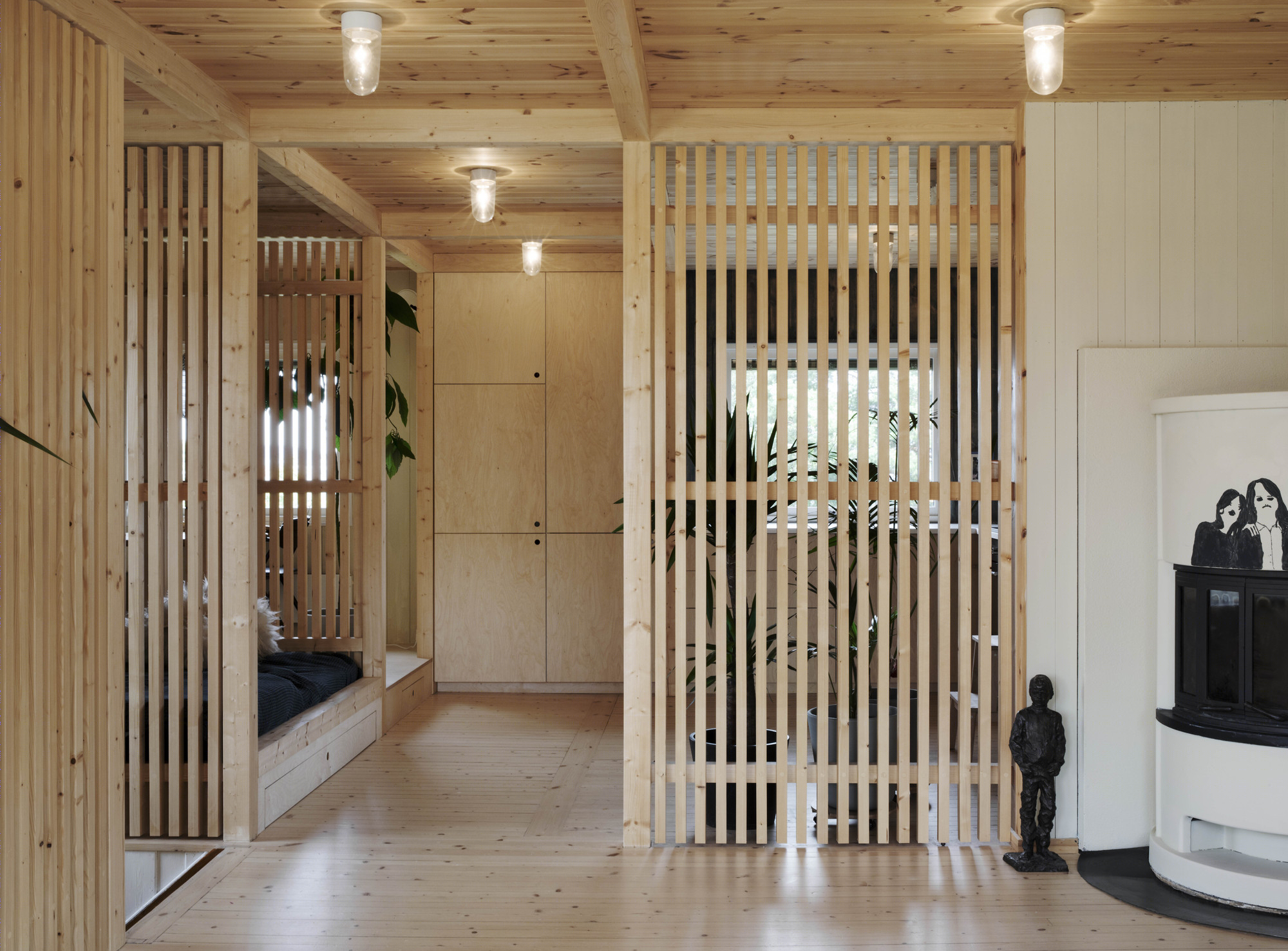 Austigard Arkitektur丨公寓丨Wood Slat Shotgun House-11