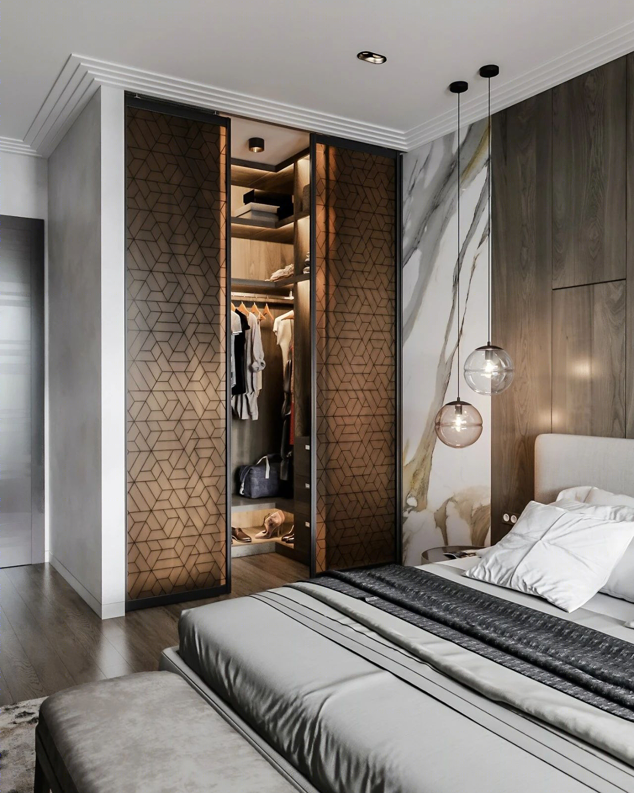 Igor Glushan 打造 104㎡轻奢美宅，温暖原木色调营造惬意空间-33