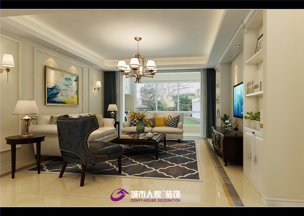 济南金汇瀚玉城装修简美风格装修设计-0