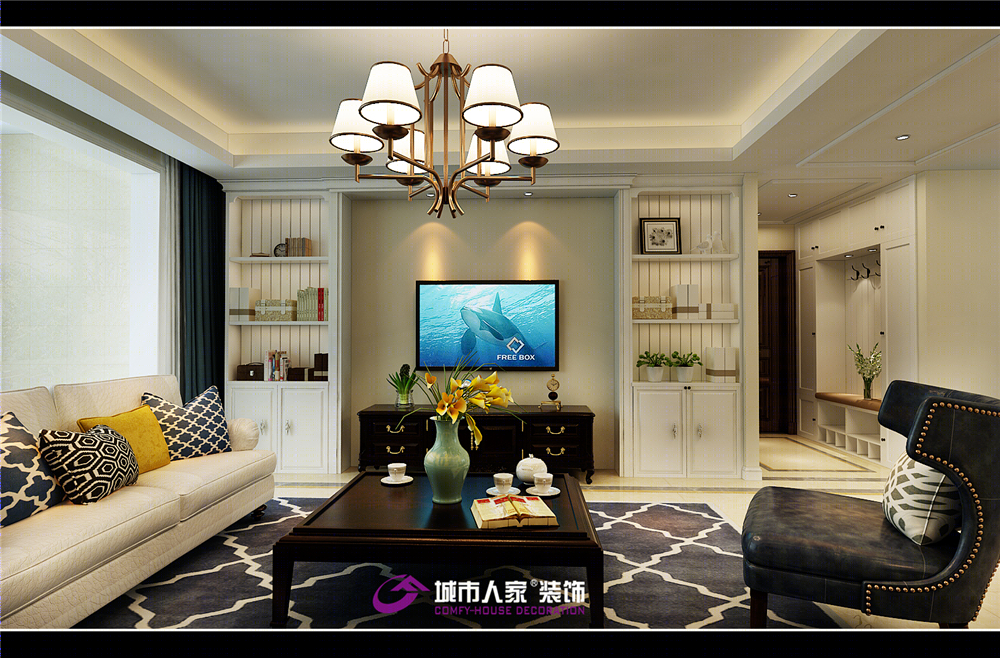 济南金汇瀚玉城装修简美风格装修设计-2