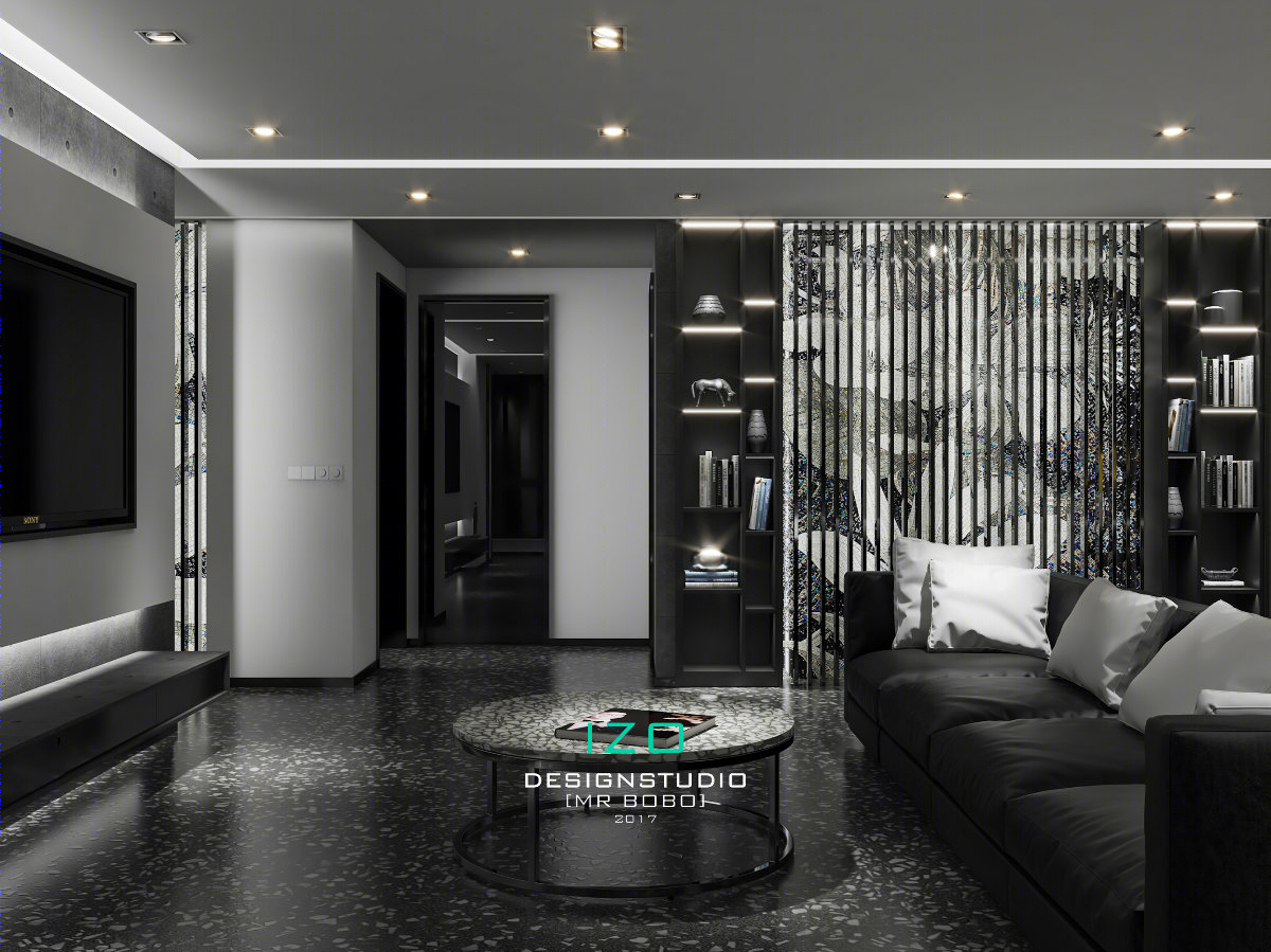 壹·宿|工坊【140平米高层|后现代黑白调】-2